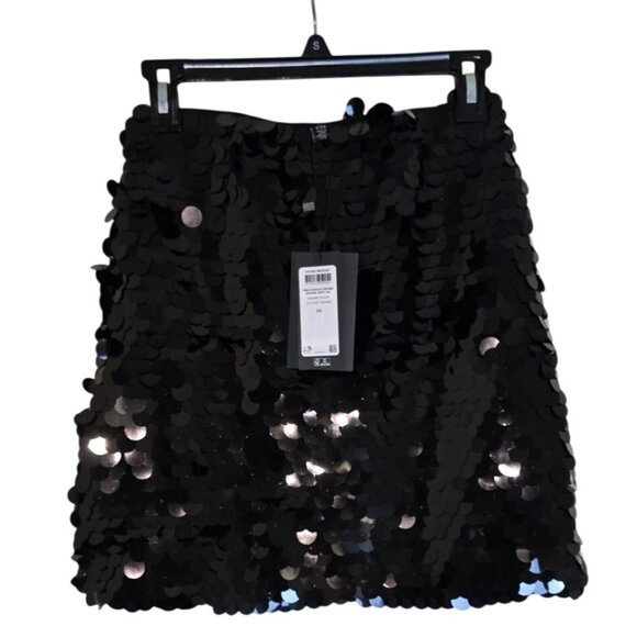 Vero Moda Black Sequin Mini Skirt Size xs - Picture 6 of 11
